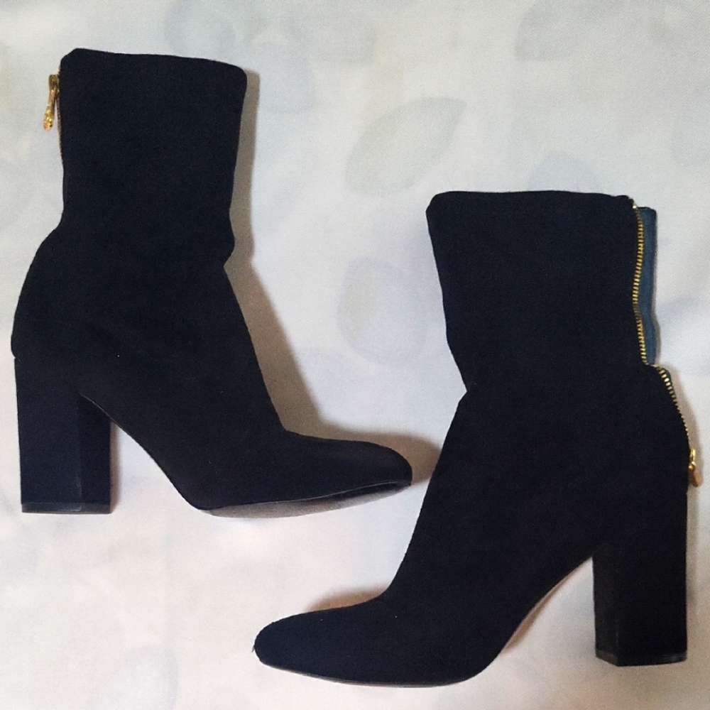 Guess Black Suede Ankle Boots